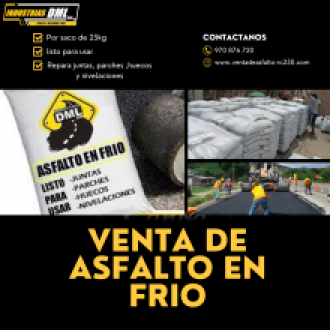 VENTA DE ASFALTO EN FRIO POR SACOS
